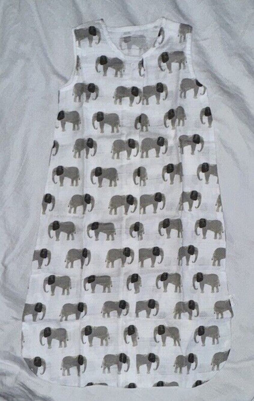 Mud Pie Elephant Muslin Sleep Sac Brand New Comes Matching bag Brand New Nwt